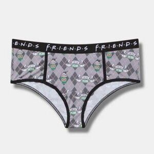 Torrid - Friends Central Perk Mid Rise Cotton Cheeky Panty in Black & Grey​​​